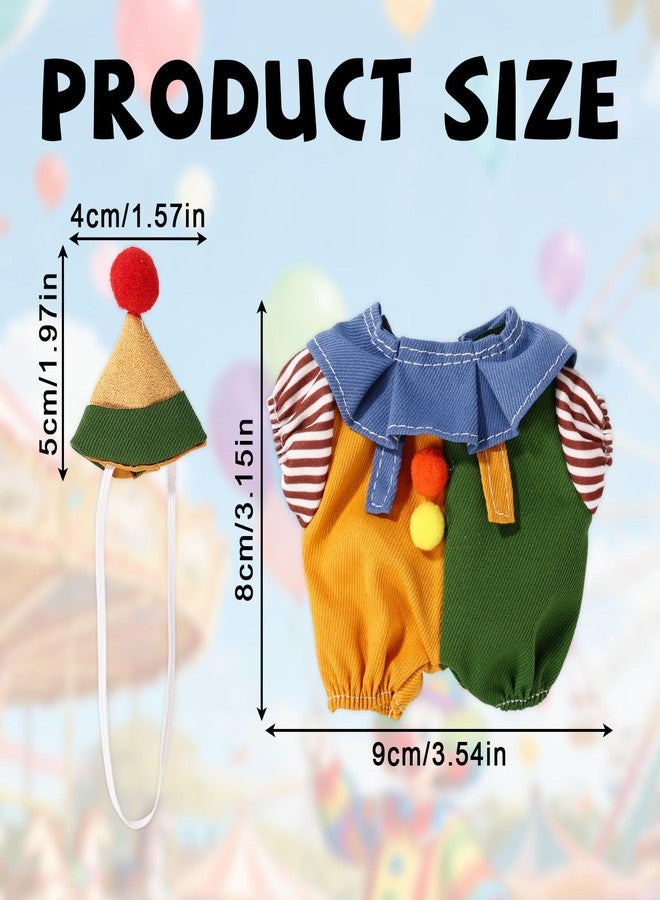 Sinbana Clothes for 17cm/6.7in Doll, Kawaii Outfit Clown Suit Overall with Hat Fashion Doll Clothing Costume Accessories for Collectors or Display - Image 2